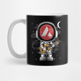 Astronaut Guitar Avalanche AVAX Coin To The Moon Crypto Token Cryptocurrency Blockchain Wallet Birthday Gift For Men Women Kids Mug